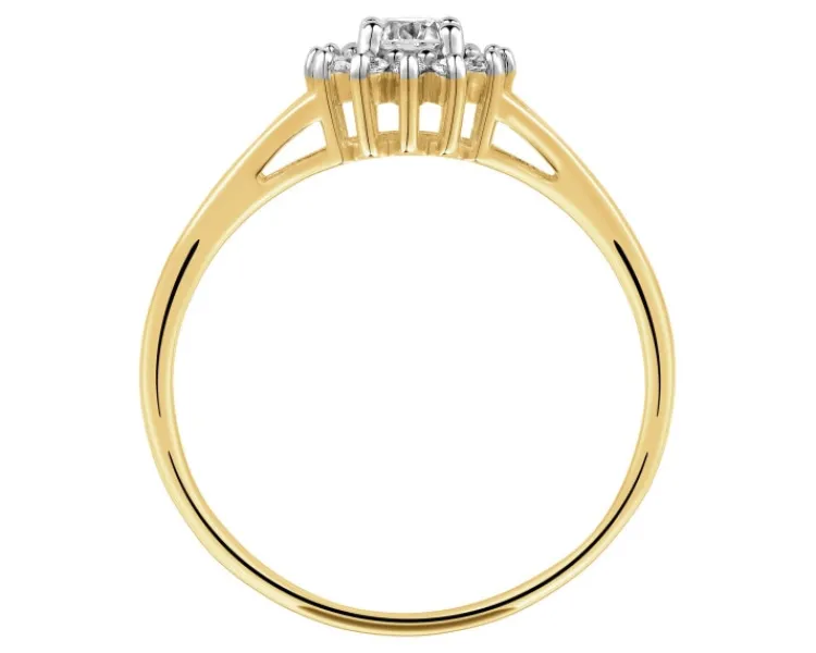Apart Pierścionek z żółtego złota z brylantami - 0,31 ct - próba 585< Pierścionki
