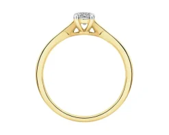 Outlet Apart Pierścionek z żółtego złota z brylantem - 0,31 ct - próba 750