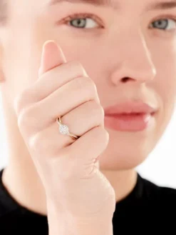 Apart Pierścionek z żółtego złota z brylantami - 0,15 ct - próba 585< Pierścionki