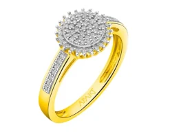 Apart Pierścionek z żółtego złota z diamentami - 0,20 ct - próba 585< Pierścionki