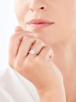 Apart Pierścionek z żółtego złota z diamentami - 0,20 ct - próba 585< Pierścionki