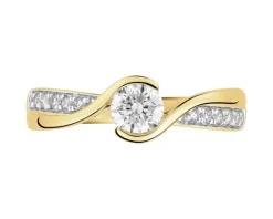 Apart Pierścionek z żółtego złota z brylantami - 0,47 ct - próba 585< Wszystkie