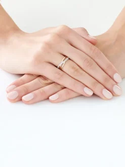 Apart Pierścionek z żółtego złota z diamentami - 0,10 ct - próba 585< Pierścionki