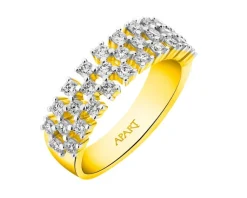 Apart Pierścionek z żółtego złota z brylantami - 0,79 ct - próba 585< Pierścionki