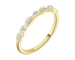 Apart Pierścionek z żółtego złota z diamentami - 0,08 ct - próba 375< Wszystkie