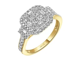 Discount Apart Pierścionek z żółtego złota z diamentami - 0,75 ct - próba 585
