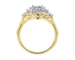 Discount Apart Pierścionek z żółtego złota z diamentami - 0,75 ct - próba 585