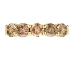 Apart Pierścionek z żółtego złota z brylantami Champagne - 1,49 ct - próba 585