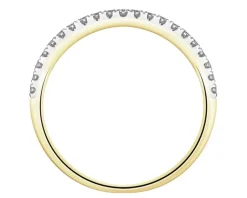 Best Apart Pierścionek z żółtego złota z brylantami laboratoryjnymi - 0,20 ct - próba 585
