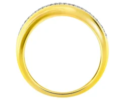 Apart Pierścionek z żółtego złota z diamentami - 0,15 ct - próba 585< Pierścionki