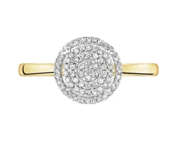 Apart Pierścionek z żółtego złota z diamentami - 0,15 ct - próba 585< Wszystkie