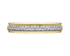Apart Pierścionek z żółtego złota z diamentami - 0,11 ct - próba 585< Pierścionki