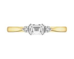 Clearance Apart Pierścionek z żółtego złota z diamentami - 0,38 ct - próba 585