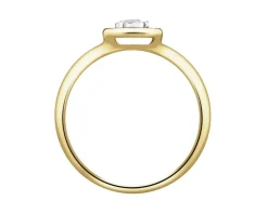Best Apart Pierścionek z żółtego złota z brylantem - 0,10 ct - próba 585