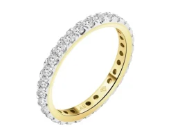 New Apart Pierścionek z żółtego złota z brylantami laboratoryjnymi - Eternity - 0,97 ct - próba 585