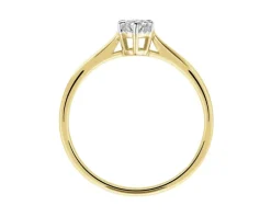 Best Apart Pierścionek z żółtego złota z brylantem - 0,25 ct - próba 585