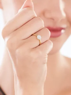 New Apart Pierścionek z żółtego złota z brylantami - 0,25 ct - próba 585