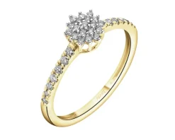Apart Pierścionek z żółtego złota z brylantami - 0,21 ct - próba 585< Wszystkie