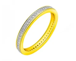 Best Apart Pierścionek z żółtego złota z diamentami - Eternity - 0,15 ct - próba 585