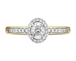 Apart Pierścionek z żółtego złota z diamentami - 0,33 ct - próba 585< Pierścionki