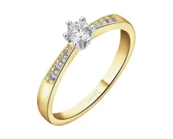 Apart Pierścionek z żółtego złota z brylantami - 0,27 ct - próba 585< Pierścionki