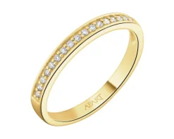 Apart Pierścionek z żółtego złota z brylantami - 0,10 ct - próba 585< Pierścionki