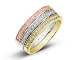 Apart Pierścionek z żółtego złota z brylantami - 0,10 ct - próba 585< Pierścionki