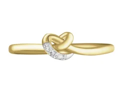 Apart Pierścionek z żółtego złota z diamentem - 0,004 ct - próba 375< Pierścionki