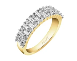 Outlet Apart Pierścionek z żółtego złota z diamentami - 0,99 ct - próba 585