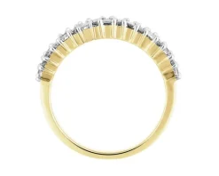 Outlet Apart Pierścionek z żółtego złota z diamentami - 0,99 ct - próba 585