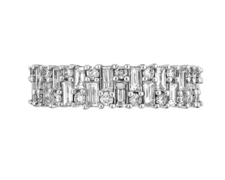 Outlet Apart Pierścionek z żółtego złota z diamentami - 0,99 ct - próba 585