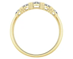 Best Apart Pierścionek z żółtego złota z diamentami - serca - 0,11 ct - próba 585