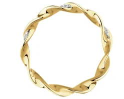 Apart Pierścionek z żółtego złota z diamentami - 0,04 ct - próba 375< Pierścionki