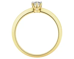 Apart Pierścionek z żółtego złota z brylantem laboratoryjnym - 0,17 ct - próba 585< Wszystkie