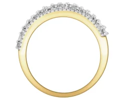 Outlet Apart Pierścionek z żółtego złota z diamentami - 0,98 ct - próba 585