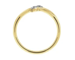 Apart Pierścionek z żółtego złota z diamentami - 0,04 ct - próba 375< Pierścionki