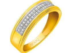Clearance Apart Pierścionek z żółtego złota z diamentami - 0,10 ct - próba 585