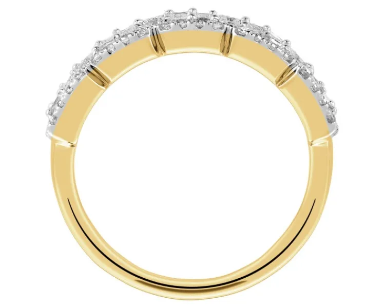Discount Apart Pierścionek z żółtego złota z diamentami - 0,50 ct - próba 585