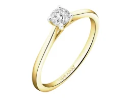 New Apart Pierścionek z  żółtego złota z brylantem laboratoryjnym - 0,25 ct - próba 585