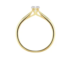 New Apart Pierścionek z  żółtego złota z brylantem laboratoryjnym - 0,25 ct - próba 585