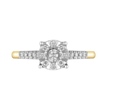 Apart Pierścionek z żółtego złota z brylantami - 0,21 ct - próba 585< Wszystkie