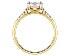 Apart Pierścionek z żółtego złota z brylantami - 0,21 ct - próba 585< Wszystkie