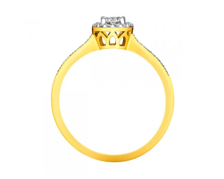 Apart Pierścionek z żółtego złota z brylantami - 0,35 ct - próba 750< Pierścionki