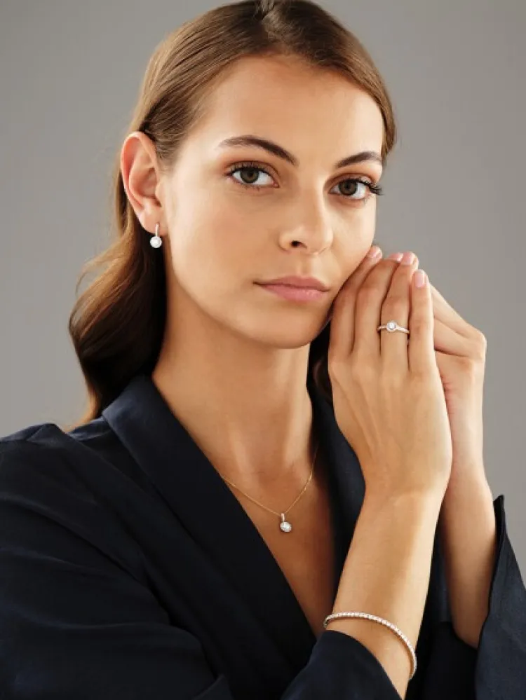 Apart Pierścionek z żółtego złota z brylantami - 0,35 ct - próba 750< Pierścionki