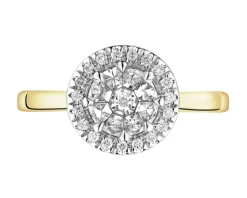 Apart Pierścionek z żółtego złota z diamentami - 0,40 ct - próba 585< Pierścionki