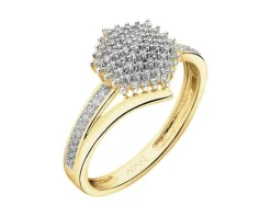 New Apart Pierścionek z żółtego złota z diamentami - 0,24 ct - próba 585