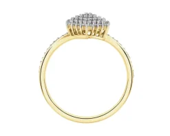 New Apart Pierścionek z żółtego złota z diamentami - 0,24 ct - próba 585