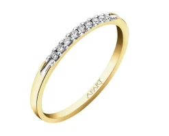 Clearance Apart Pierścionek z żółtego złota z brylantami - 0,09 ct - próba 585