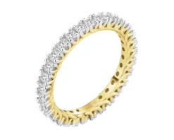 New Apart Pierścionek z żółtego złota z brylantami laboratoryjnymi - Eternity - 0,93 ct - próba 585