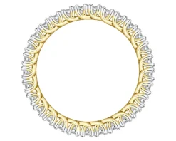 New Apart Pierścionek z żółtego złota z brylantami laboratoryjnymi - Eternity - 0,93 ct - próba 585